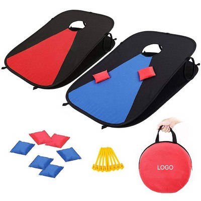 Portable Foldable Cornhole Game Set Outdoor Bean Bag Toss Game for Beach, Park & Camping Lightweight