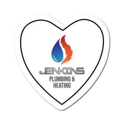 Heart 1.9" x 1.88" NoteKeeper™ Magnet 35 Mil